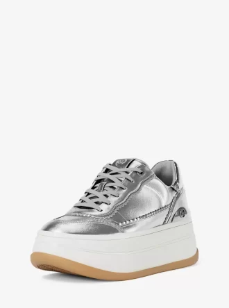 Hayes Embellished Metallic Leather Platform Sneaker