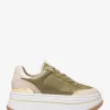 Hayes Two-Tone Leather Platform Sneaker