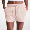 Heart Embroidered Cotton Blend Shorts Heart Embroidered Cotton Blend Shorts