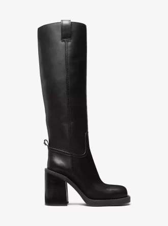 Houston Leather Block Heel Boot