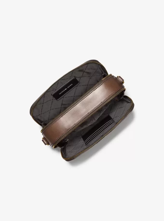 Hudson Logo Embossed Burnished Leather Crossbody Bag Hudson Logo Embossed Burnished Leather Crossbody Bag