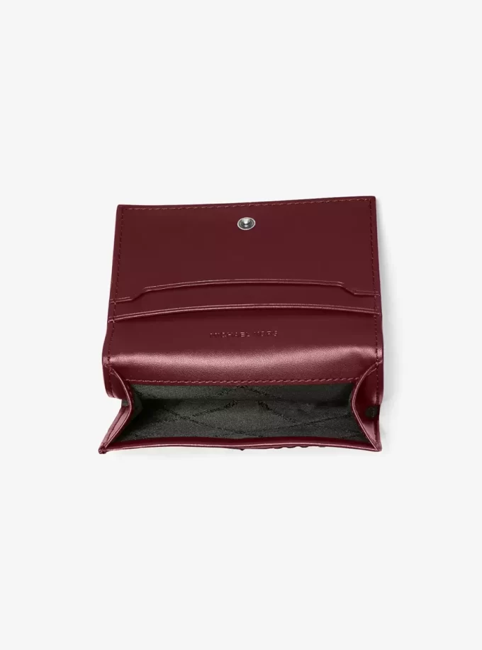 Hudson Logo Embossed Burnished Leather Wallet