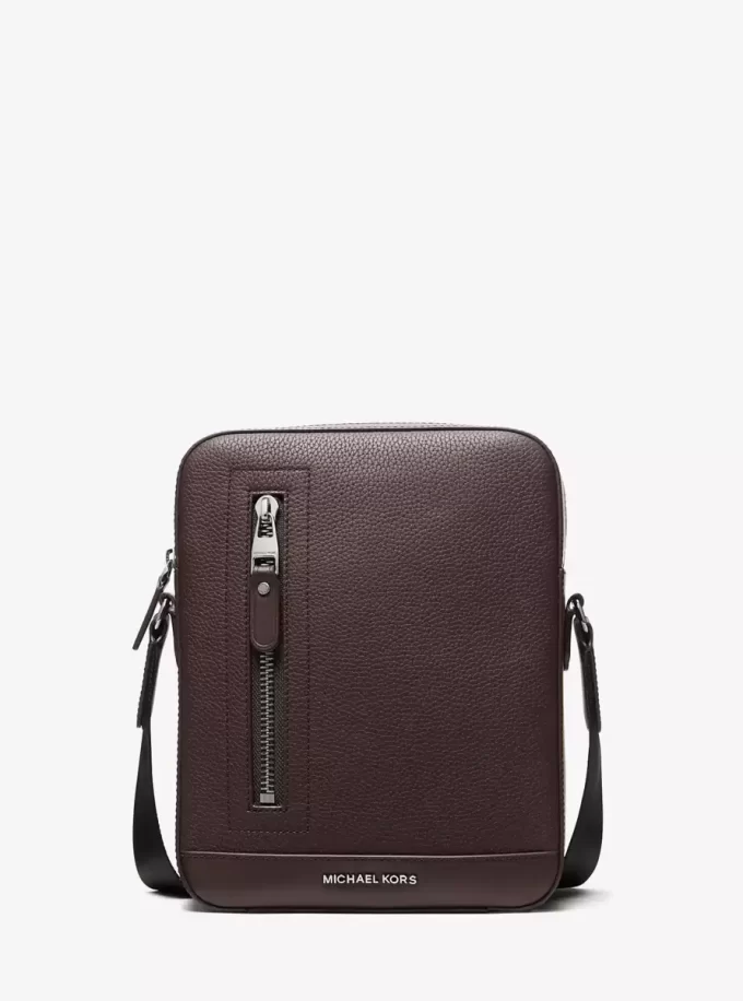 Hudson Pebbled Leather Flight Bag