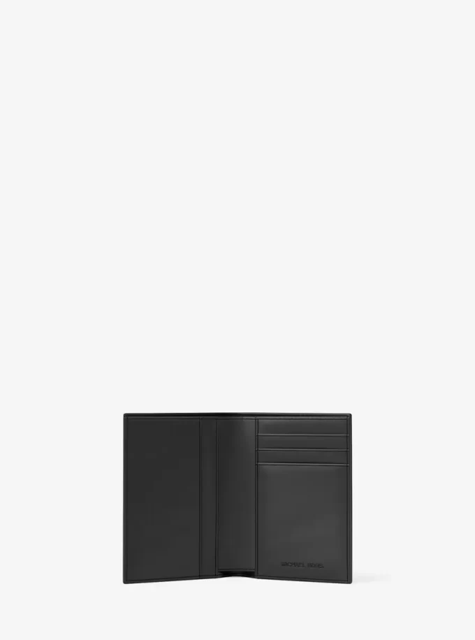 Hudson Pebbled Leather Folio Card Case