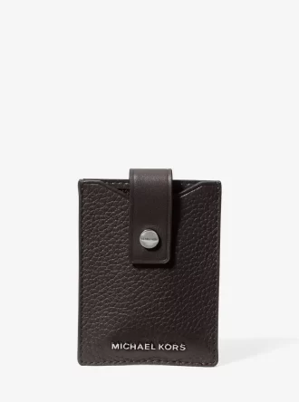 Hudson Pebbled Leather Snap Card Case