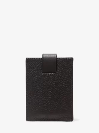 Hudson Pebbled Leather Snap Card Case