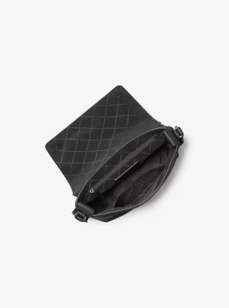 Hudson Small Pebbled Leather Messenger Bag