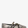 Indy Snake Embossed Leather Ballet Flat