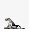 Irene Snake Embossed Leather Wrap Sandal Irene Snake Embossed Leather Wrap Sandal