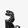 Irene Studded Leather Block Heel Sandal
