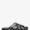 Irene Studded Leather Flat Sandal