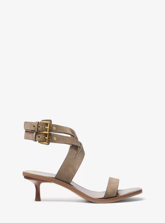 Irene Suede Kitten Heel Sandal