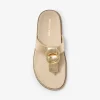 Jaden Crackled Metallic Leather Thong Sandal Jaden Crackled Metallic Leather Thong Sandal