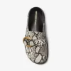 Jaden Snake Embossed Leather Clog