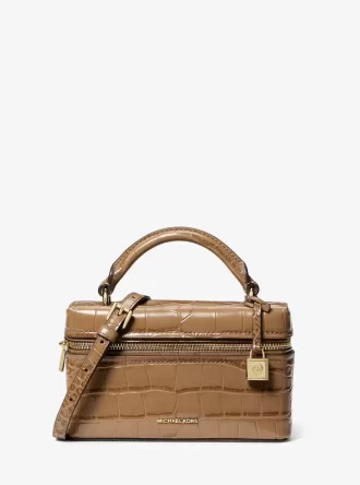 Jana Extra-Small Crocodile Embossed Leather Convertible Crossbody Bag