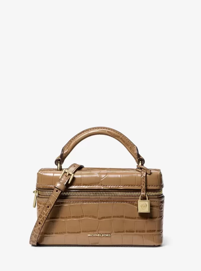 Jana Extra-Small Crocodile Embossed Leather Convertible Crossbody Bag