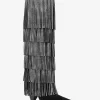 Jayla Embellished Leather Fringed Boot Jayla Embellished Leather Fringed Boot