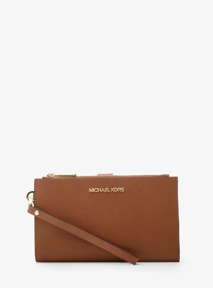 Jet Set Large Leather Smartphone Wristlet Wallet Jet Set Large Leather Smartphone Wristlet Wallet