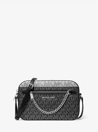 Jet Set Large Signature Logo Crossbody Bag