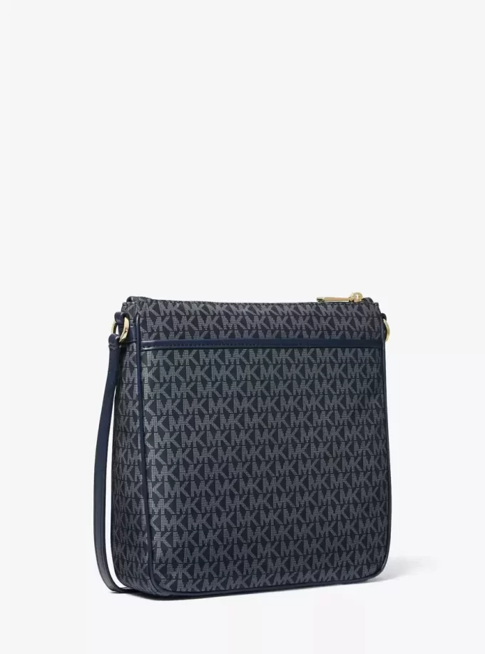 Jet Set Large Signature Logo Print Woven Crossbody Bag Jet Set Large Signature Logo Print Woven Crossbody Bag