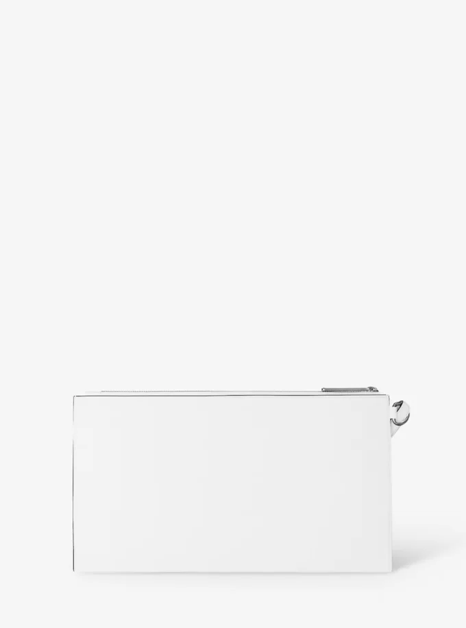 Jet Set Large Studded Pebbled Leather Wristlet Jet Set Large Studded Pebbled Leather Wristlet