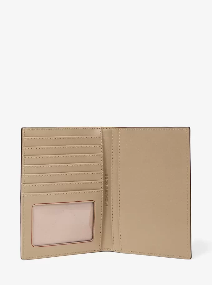 Jet Set Medium Metallic Logo Debossed Passport Wallet Jet Set Medium Metallic Logo Debossed Passport Wallet