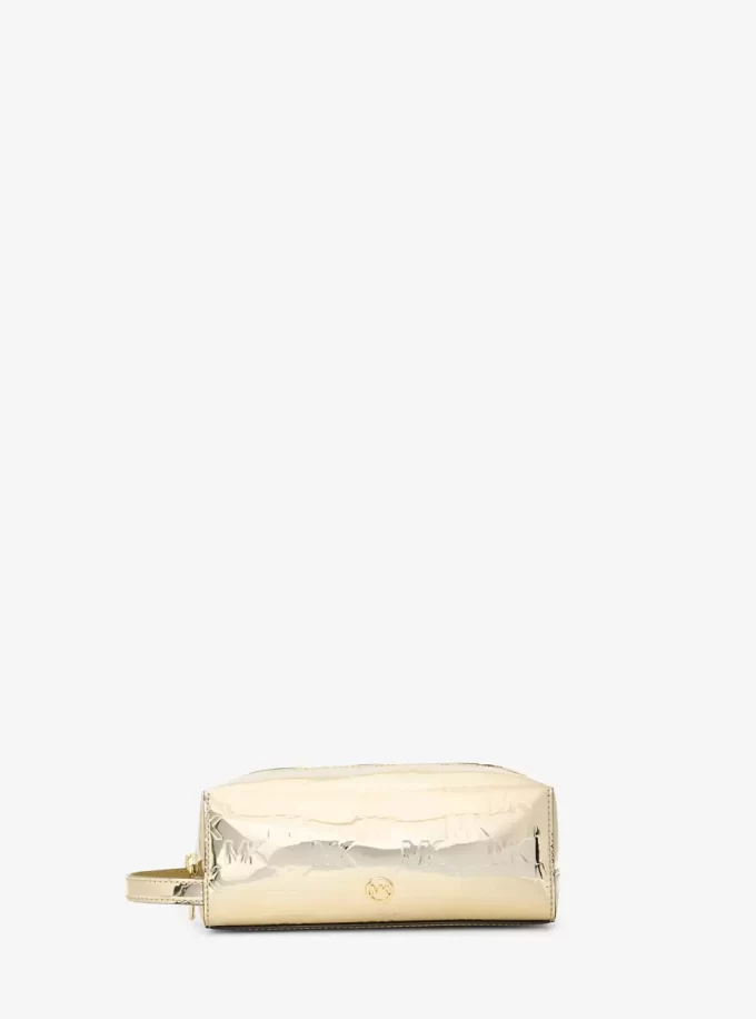 Jet Set Medium Metallic Logo Debossed Travel Kit