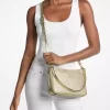 Jet Set Medium Metallic Signature Logo Convertible Crossbody Bag