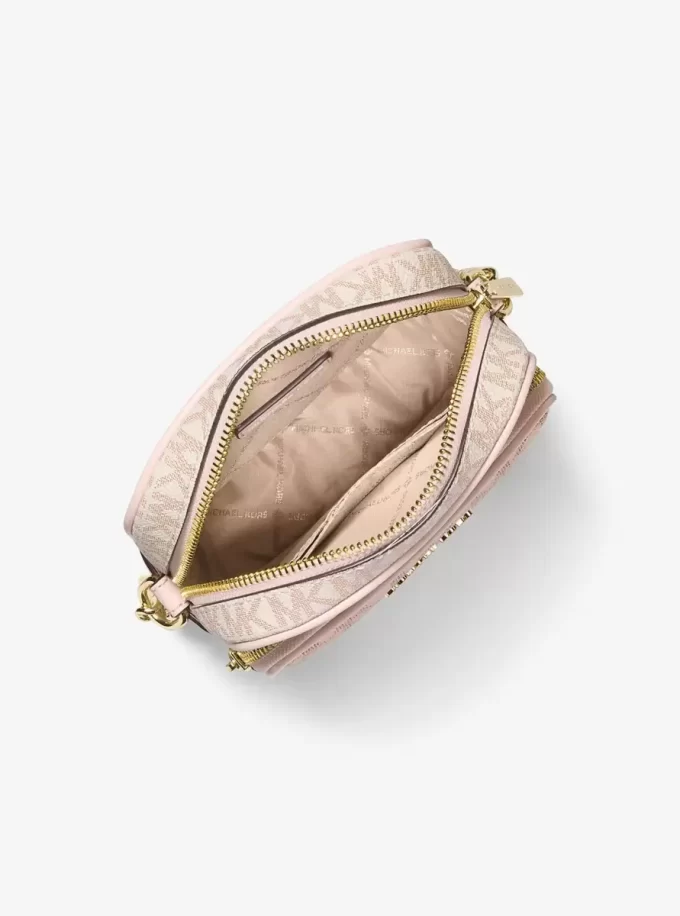 Jet Set Medium Metallic Signature Logo Crossbody Bag Jet Set Medium Metallic Signature Logo Crossbody Bag