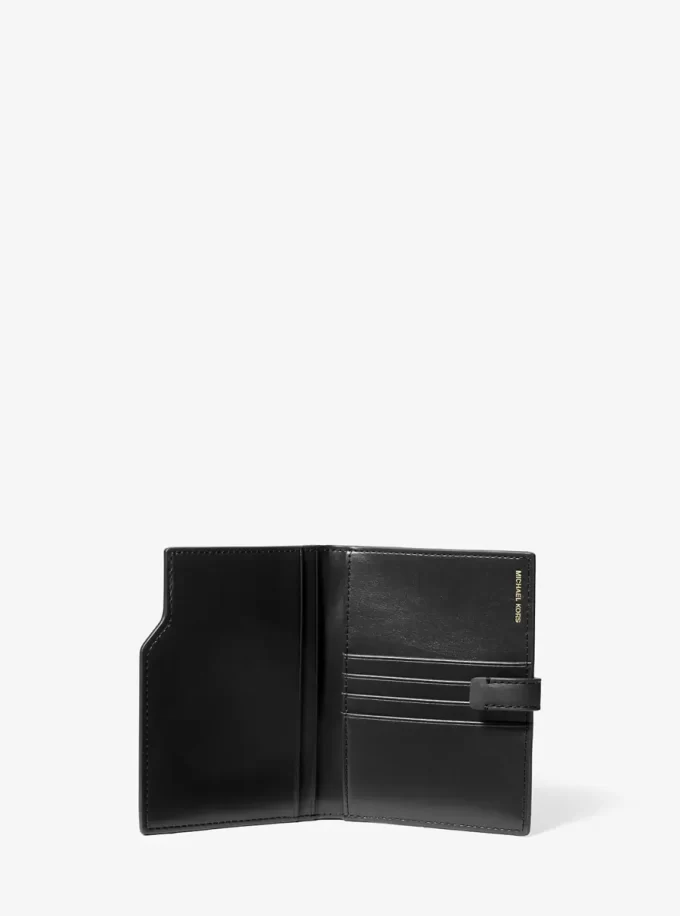 Jet Set Pebbled Leather Passport Wallet