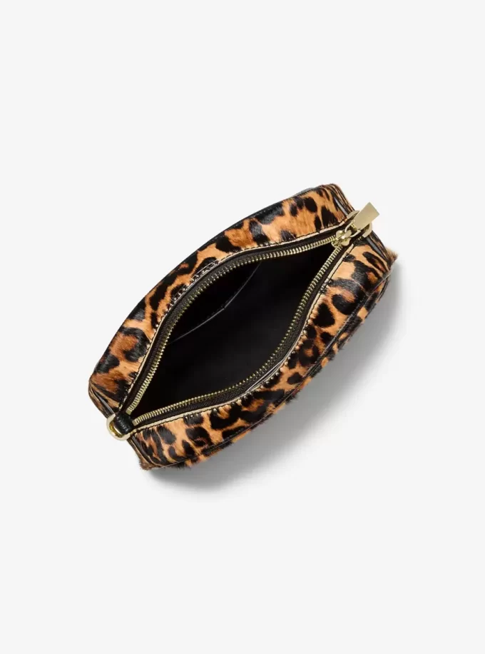 Jet Set Small Leopard Print Calf Hair Camera Crossbody Bag Jet Set Small Leopard Print Calf Hair Camera Crossbody Bag