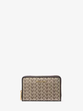 Jet Set Small MK2000 Logo Jacquard Wallet