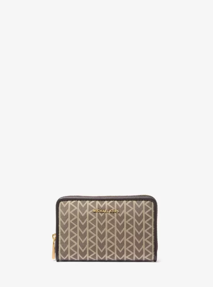 Jet Set Small MK2000 Logo Jacquard Wallet Jet Set Small MK2000 Logo Jacquard Wallet