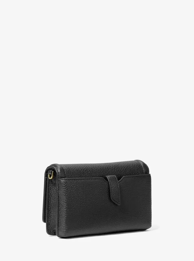 Jet Set Small Pebbled Leather Smartphone Convertible Crossbody Bag