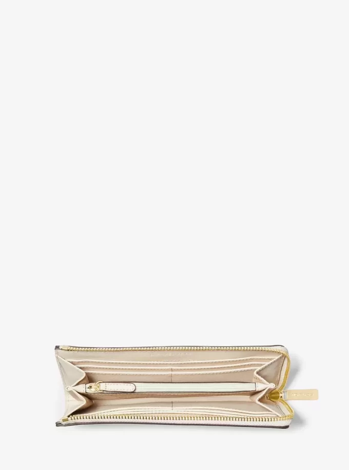 Jet Set Travel Large Saffiano Leather Quarter-Zip Wallet Jet Set Travel Large Saffiano Leather Quarter-Zip Wallet