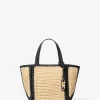Jordi Small Hand-Crocheted and Leather Tote Bag