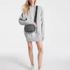 Shoulder Pad Cotton Blend Hoodie Dress Shoulder Pad Cotton Blend Hoodie Dress