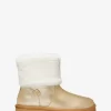 Julia Faux Fur Trim Metallic Leather Boot Julia Faux Fur Trim Metallic Leather Boot