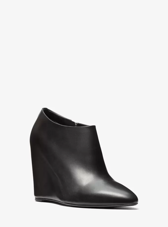 Kasia Leather Wedge Ankle Boot