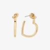 Knotted Heart Hoop Earrings