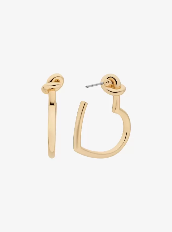 Knotted Heart Hoop Earrings