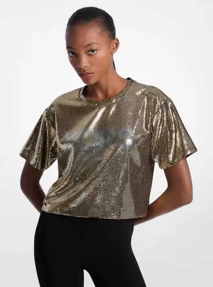 KORS Sequined Boxy T-Shirt