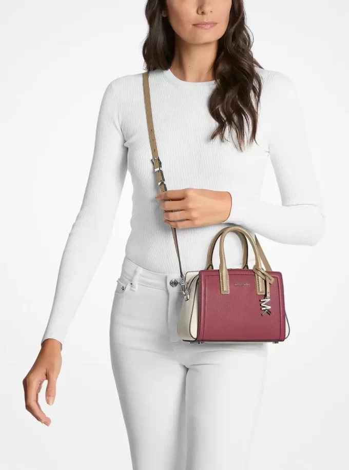 Laila Extra-Small Color-Block Leather Crossbody Bag