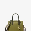 Laila Extra-Small Color-Block Pebbled Leather Crossbody Bag Laila Extra-Small Color-Block Pebbled Leather Crossbody Bag