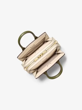 Laila Extra-Small Color-Block Pebbled Leather Crossbody Bag