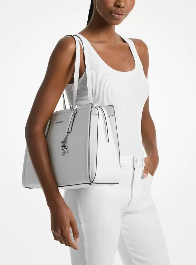 Laila Medium Pebbled Leather Tote Bag Laila Medium Pebbled Leather Tote Bag