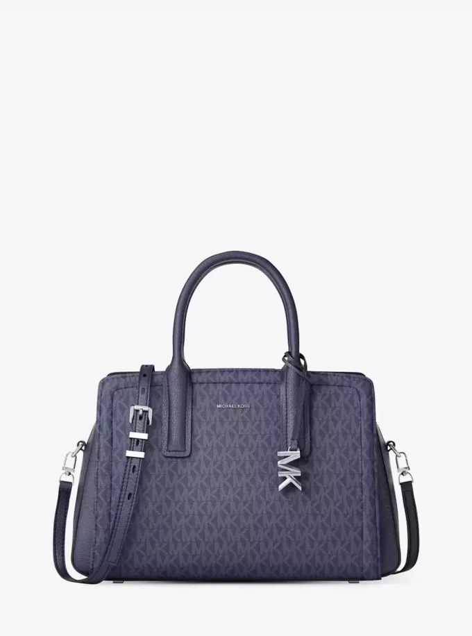 Laila Medium Signature Logo Satchel