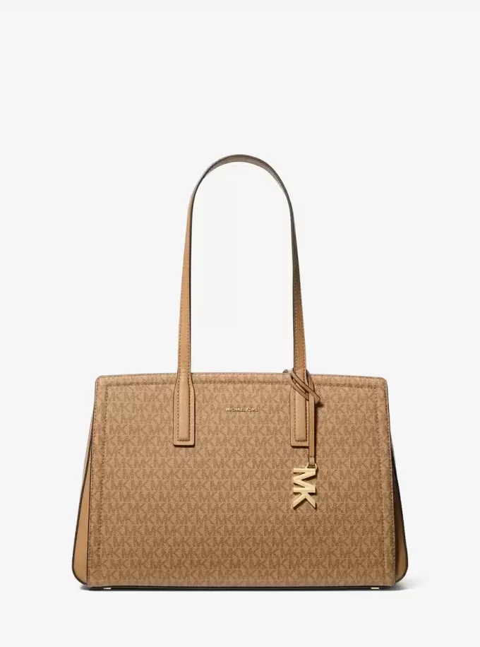 Laila Medium Signature Logo Tote Bag