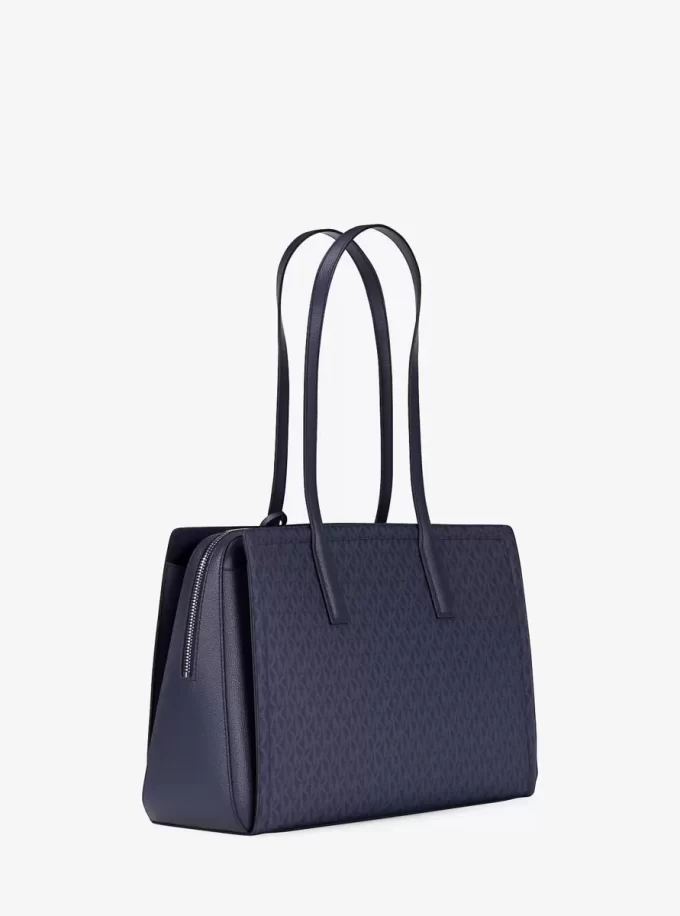 Laila Medium Signature Logo Tote Bag