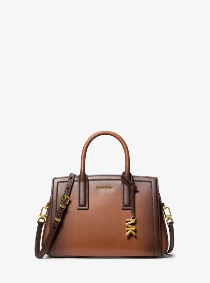 Laila Small Burnished Leather Satchel